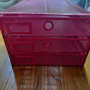 Pink Mesh Drawer Organizer